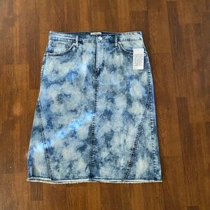 LOGO denim jean skirt